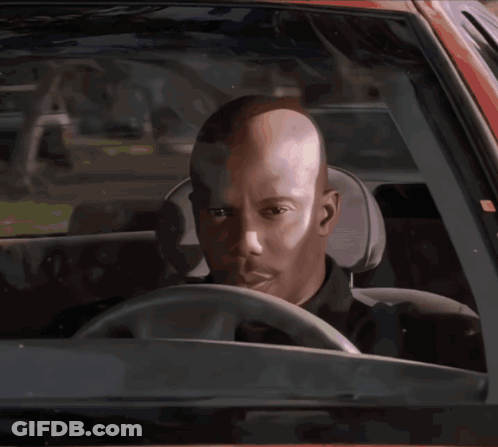 Bald Man Driving Car GIF