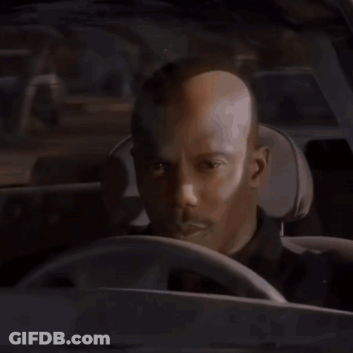 Bald Man Driving Car GIF
