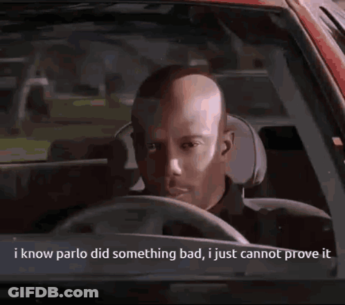 Bald Man Driving Car Saying I Know Parlo Did Something Bad I Just Cannot Prove It GIF