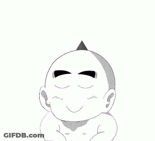 Bald Man Eyes Closed With Pyramid GIF