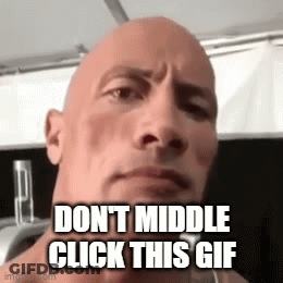 Bald Man Funny Face Don't Middle Click This GIF