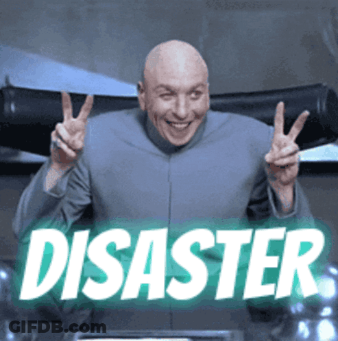 Bald Man Giving Peace Sign With Disaster GIF