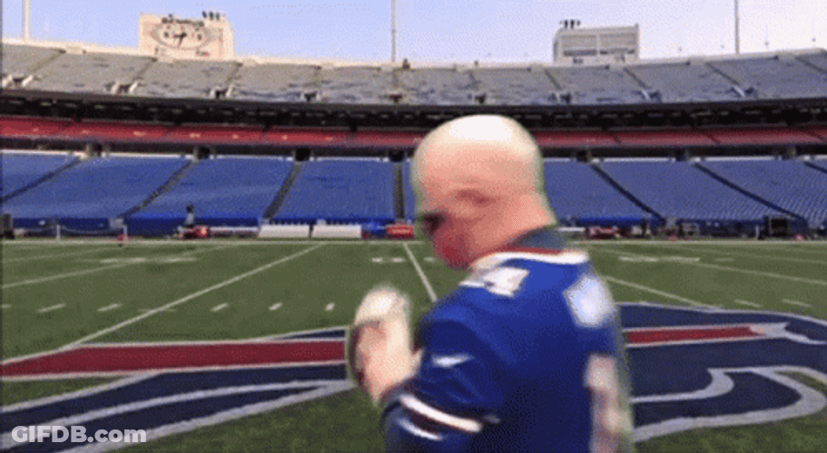 Bald Man Go Bills Celebration GIF