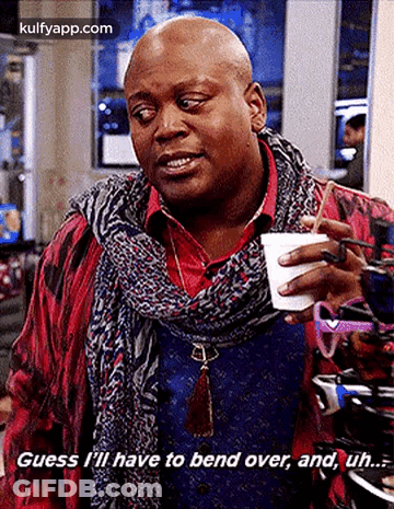 Bald Man Guess I'll Bend Over And Uh GIF