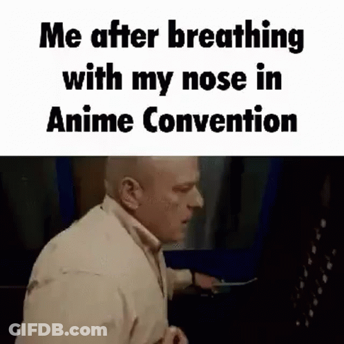 Bald Man Holding Knife Next To Window GIF