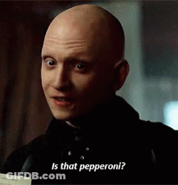 Bald Man Holding Paper Says Is That Pepperoni GIF