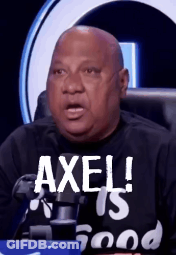 Bald Man In Black Shirt Axel Is Good GIF