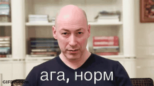 Bald Man In Black Shirt Saying Aga Norm GIF