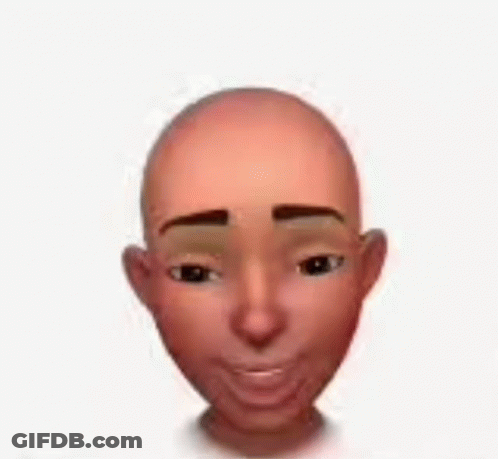 Bald Man In Black T-Shirt GIF