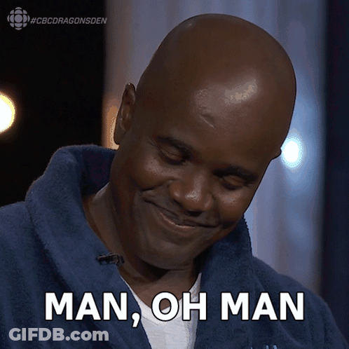 Bald Man In Blue Robe Smiling Says Man Oh Man GIF