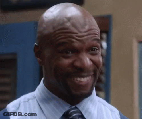 Bald Man In Blue Shirt And Tie Smiling Funny Face GIF