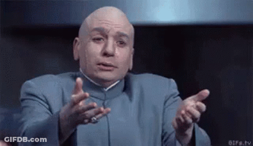 Bald Man In Blue Suit Pointing GIF