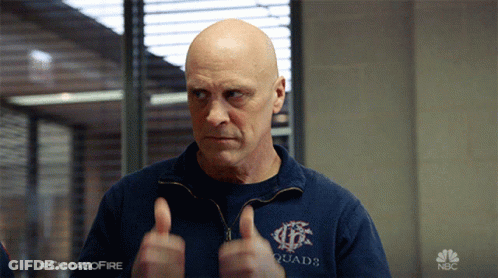 Bald Man In Chicago Fire Squad 3 Sweatshirt Thumbs Up GIF