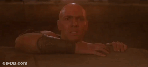 Bald Man In Desert Eyes Closed Saying Me When You Take Off Yo Pannies GIF