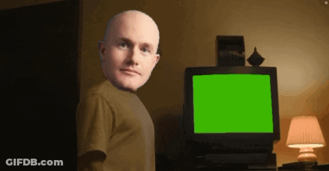 Bald Man In Front Of Green Screen TV GIF