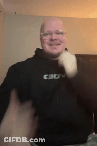 Bald Man In Glasses And Black Ciov Hoodie GIF
