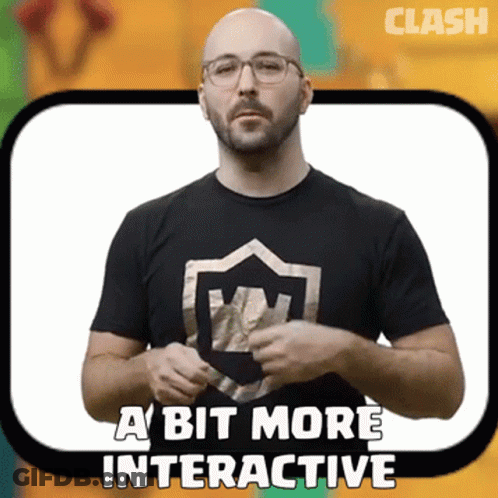Bald Man In Glasses And Black Shirt Says A Bit More Interactive GIF