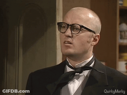 Bald Man In Glasses And Bow Tie Quirky Merky GIF