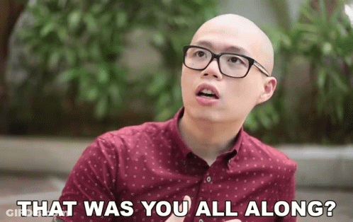 Bald Man In Glasses Saying That Was You All Along GIF