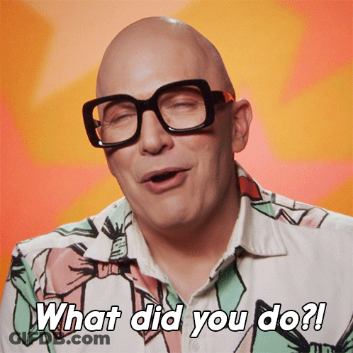 Bald Man In Glasses Saying What Did You Do GIF