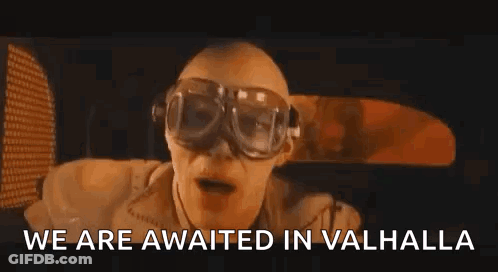 Bald Man In Goggles Sitting In Car GIF