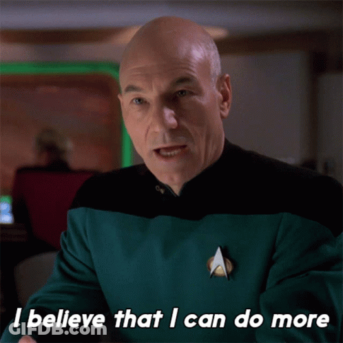 Bald Man In Green Uniform Says I Believe That I Can Do More GIF