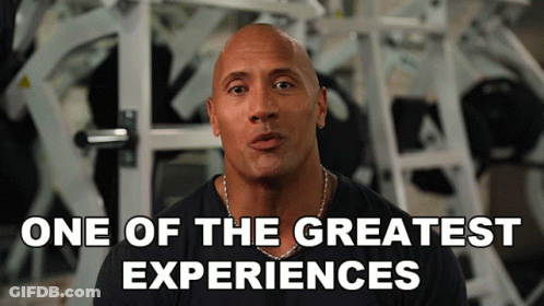 Bald Man In Gym Saying One Of The Greatest Experiences GIF