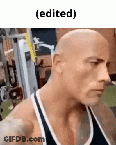Bald Man In Gym With Edited Caption GIF