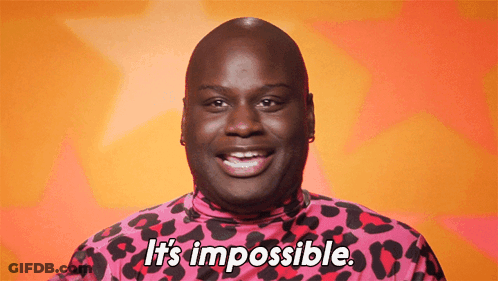 Bald Man In Leopard Print Shirt Says It's Impossible GIF