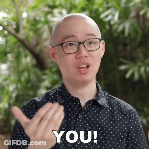 Bald Man In Polka-Dot Shirt Glasses Saying You GIF