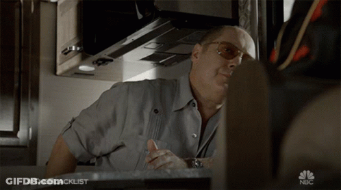 Bald Man In Red Leather Chair Saying No GIF
