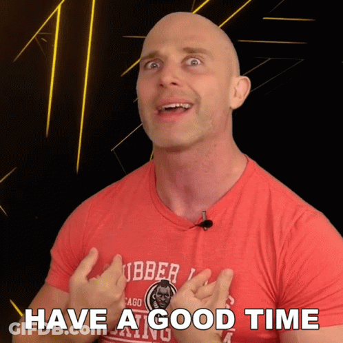 Bald Man In Red Shirt Saying Rubber Ring GIF