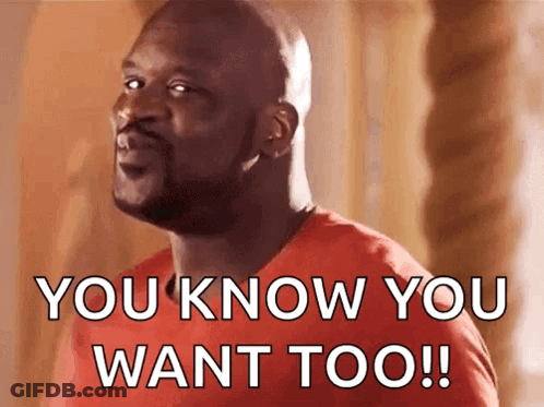 Bald Man In Red Shirt Saying You Know You Want Too GIF