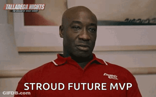 Bald Man In Red Shirt Says Stroud Future MVP GIF