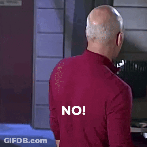 Bald Man In Red Shirt With No On Back GIF