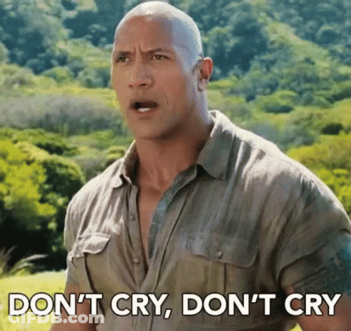 Bald Man In Shirt Saying Don't Cry Don't Cry GIF