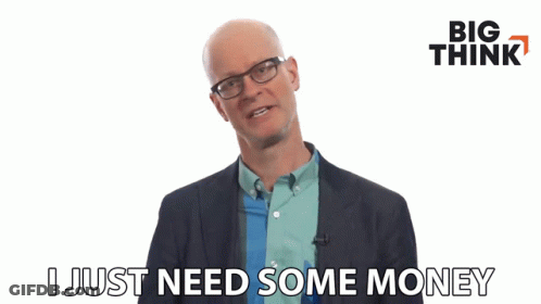 Bald Man In Suit And Glasses Says I Just Need Some Money GIF