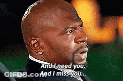Bald Man In Suit And Tie Saying And I Need You, And I Miss You GIF