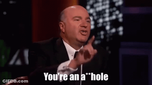 Bald Man In Suit Saying Get The F Outta Here GIF