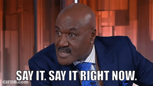 Bald Man In Suit Saying Say It GIF