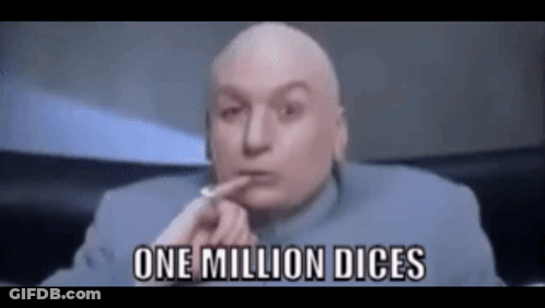 Bald Man In Suit Smoking Cigarette Says One Million Dices GIF