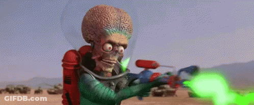 Bald Man In Suit Standing By Computer GIF