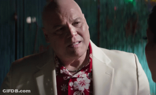 Bald Man In White Suit Saying I Love You GIF