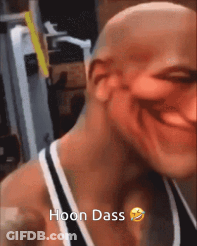 Bald Man Making Funny Face Hoon Dass GIF