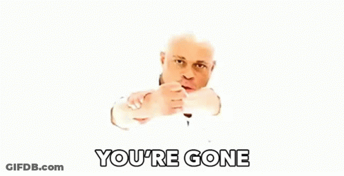 Bald Man Making Funny Face Saying You're Gone GIF