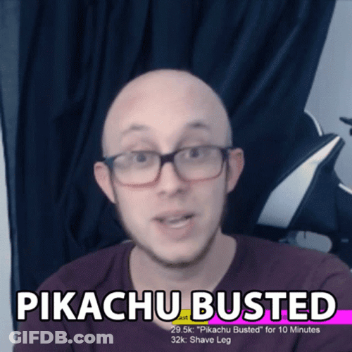 Bald Man Pikachu Busted GIF