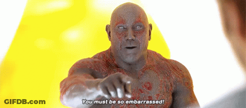 Bald Man Pointing Saying You Must Be So Embarrassed GIF