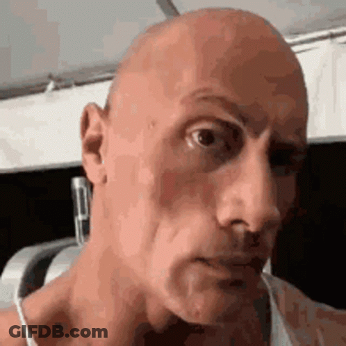 Bald Man's Serious Face GIF