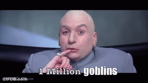 Bald Man Saying 1 Million Goblins GIF