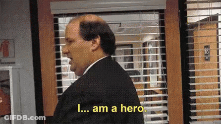 Bald Man Saying I Am A Hero GIF